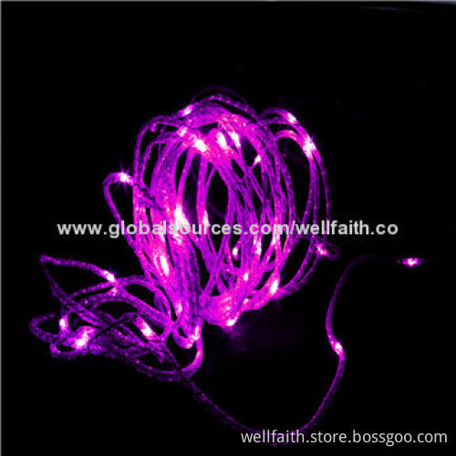 Decorative Outdoor LED String Light with Silk Tube, Decorative Parking Lot Lighting